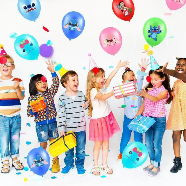 Alt view image 5 of 7 - Stitch Balloons, 30 Pcs Stitch Birthday Balloons for Stitch Birthday Party Supplies, Including 6 Styles and Patterns, Perfect for Stitch Party Decorations, Stitch Birthday Decorations
