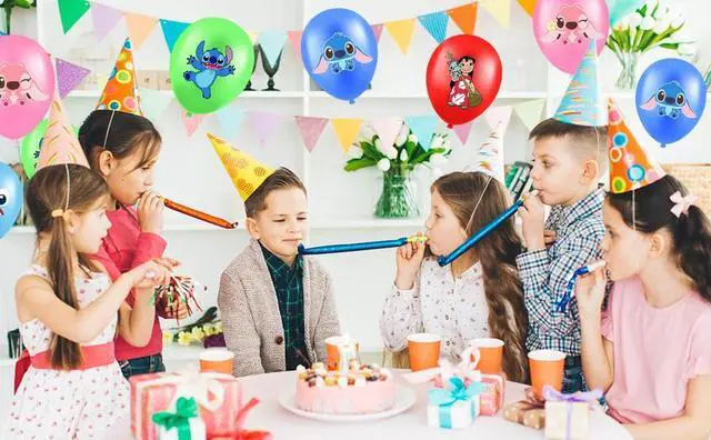 Alt view image 7 of 7 - Stitch Balloons, 30 Pcs Stitch Birthday Balloons for Stitch Birthday Party Supplies, Including 6 Styles and Patterns, Perfect for Stitch Party Decorations, Stitch Birthday Decorations