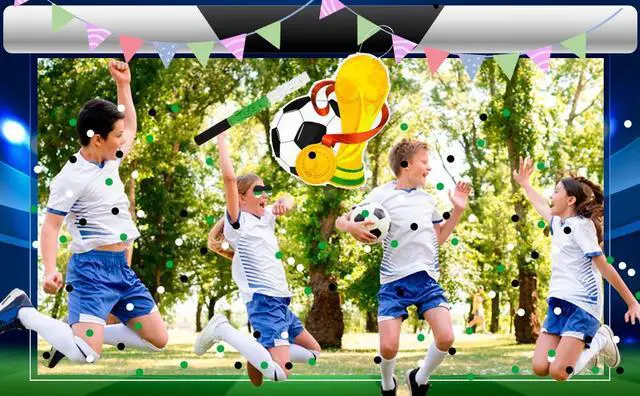 Alt view image 7 of 7 - Soccer Ball Pinata, 4 Pcs Soccer Pinatas Bundle - 15.1'' Soccer Theme Piñata, Soccer Party Pinata Stick & Soccer Party Games Blindfold etc Sports Pinata Supplies for Soccer Birthday Party Decorations