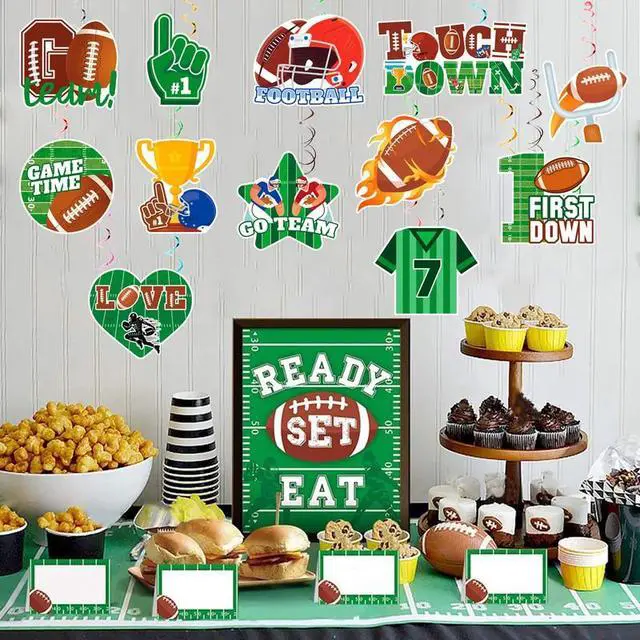 Alt view image 6 of 7 - Football Hanging Swirls Decorations,36 Pcs Football Party Hanging Swirl,American Football Hanging Swirls&Football Hanging Spirals for Hanging Football Decorations&Football Birthday Party Decoration