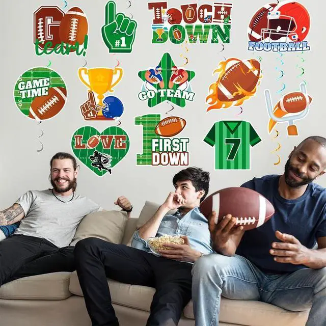 Alt view image 3 of 7 - Football Hanging Swirls Decorations,36 Pcs Football Party Hanging Swirl,American Football Hanging Swirls&Football Hanging Spirals for Hanging Football Decorations&Football Birthday Party Decoration