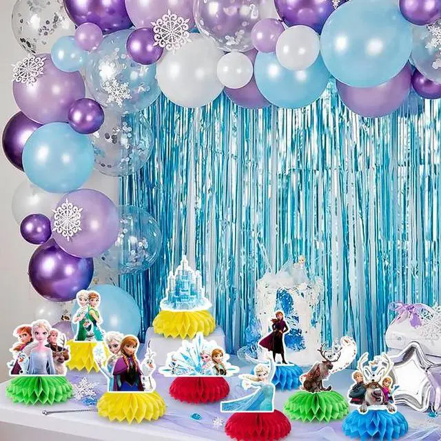 Alt view image 3 of 7 - Frozen Centerpieces,9pcs Frozen Birthday Party Table Centerpieces Set- Frozen Party Centerpieces, Frozen Honeycomb Centerpieces & Frozen Themed Centerpieces for Elsa Party or Frozen Table Decorations