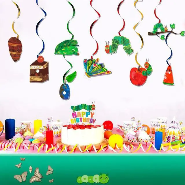Alt view image 4 of 7 - The Very Hungry Caterpillar Hanging Swirl, 20pcs Hungry Caterpillar Birthday Hanging Swirl, Caterpillar Butterfly Theme Hanging Swirl for Hungry Caterpillar Birthday Decorations Supplies