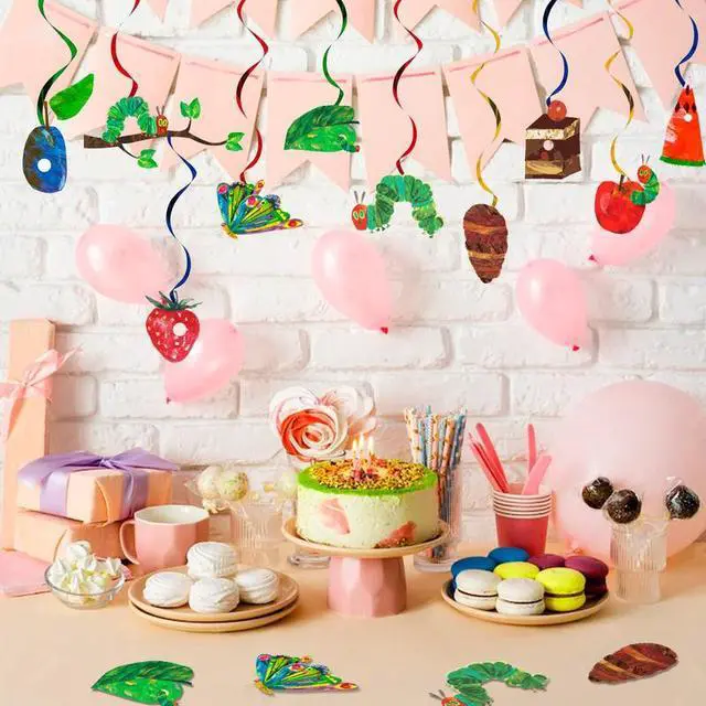 Alt view image 6 of 7 - The Very Hungry Caterpillar Hanging Swirl, 20pcs Hungry Caterpillar Birthday Hanging Swirl, Caterpillar Butterfly Theme Hanging Swirl for Hungry Caterpillar Birthday Decorations Supplies