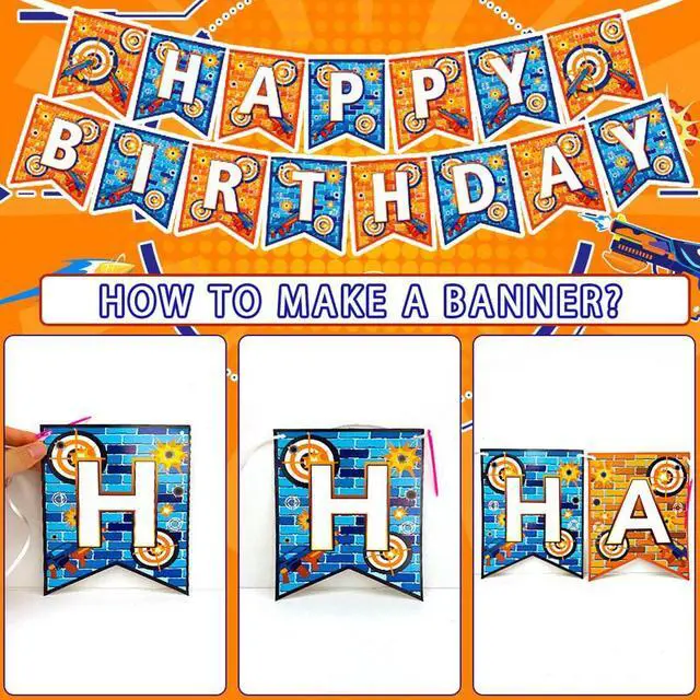 Alt view image 5 of 7 - Dart War Party Supplies,161pcs Dart War Birthday Party Decorations&Tableware Set-Dart War Birthday Party Banner Balloons Plates Napkins Cups Tablecloth etc Dart War Birthday Party Supplies for Boys