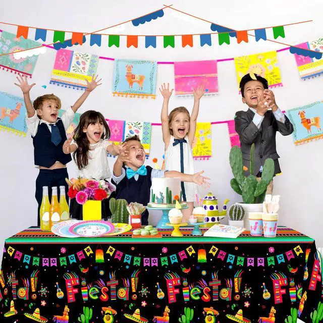 Alt view image 6 of 7 - Mexican Fiesta Party Tablecloth, 3pcs Mexican Fiesta Tablecloths Set - Mexican Tablecloth for Fiesta, Cinco de Mayo Table Covers & Cinco de Mayo Fiesta Tablecloth, for Mexican Fiesta Party Decorations