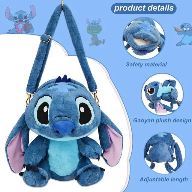 Alt view image 5 of 7 - Stitch Soft Huggable Stuffed Animal Cute Plush Toy for Gift for Kids Blue Stitch
