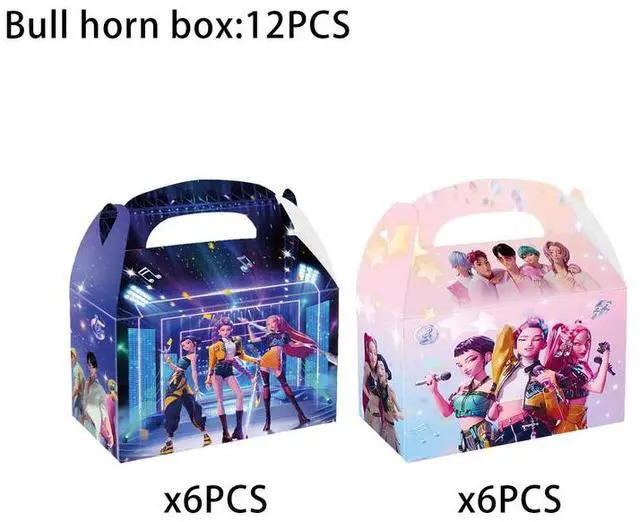 Alt view image 2 of 7 - 12 Pcs Kpop Demon Hunter Goodie Boxes Kpop Demon Hunter Party Favor Boxes for Kpop Demon Hunter Birthday Party Decorations