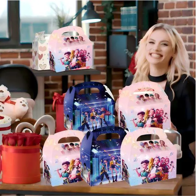 Alt view image 3 of 7 - 12 Pcs Kpop Demon Hunter Goodie Boxes Kpop Demon Hunter Party Favor Boxes for Kpop Demon Hunter Birthday Party Decorations
