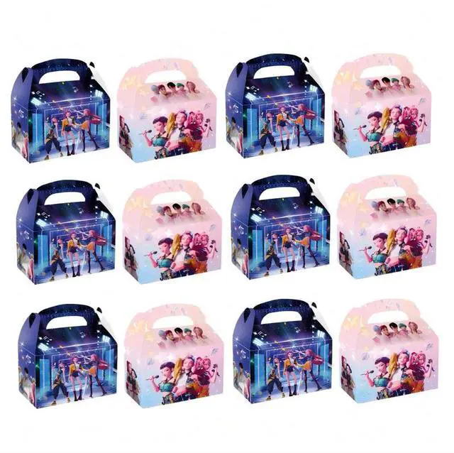 Main image of 12 Pcs Kpop Demon Hunter Goodie Boxes Kpop Demon Hunter Party Favor Boxes for Kpop Demon Hunter Birthday Party Decorations