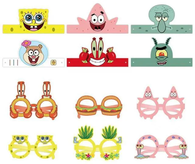 Main image of SpongeBob Party Decorations SpongeBob Party Favors Kids Photo Props Gift Supplies