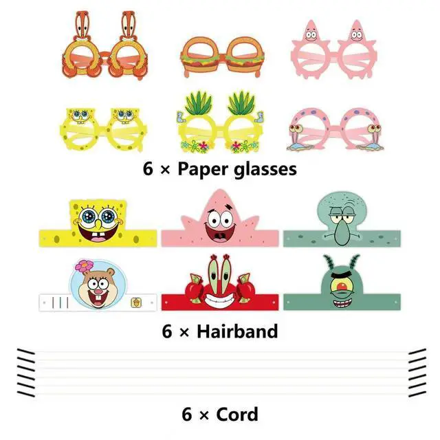 Alt view image 2 of 7 - SpongeBob Party Decorations SpongeBob Party Favors Kids Photo Props Gift Supplies