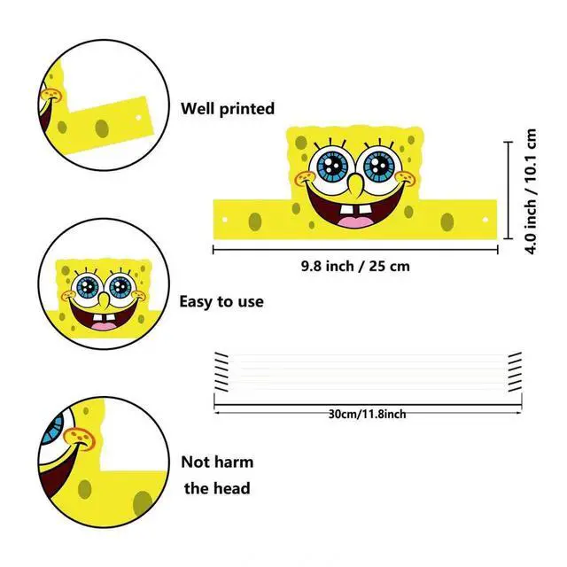Alt view image 5 of 7 - SpongeBob Party Decorations SpongeBob Party Favors Kids Photo Props Gift Supplies