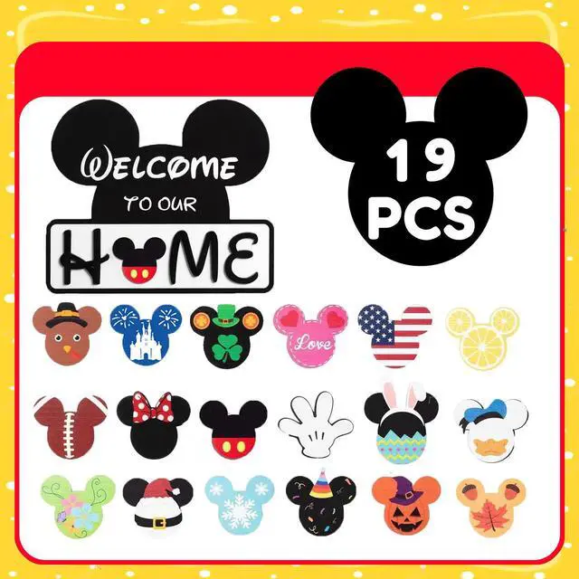 Alt view image 2 of 6 - Welcome Door Sign Mickey Mouse Party Decoration Disney Party Supplies Outdoor