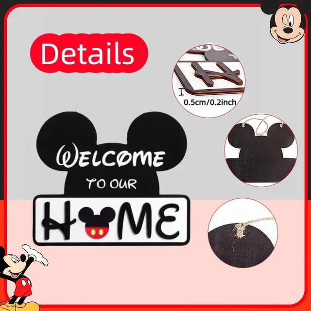 Alt view image 5 of 6 - Welcome Door Sign Mickey Mouse Party Decoration Disney Party Supplies Outdoor