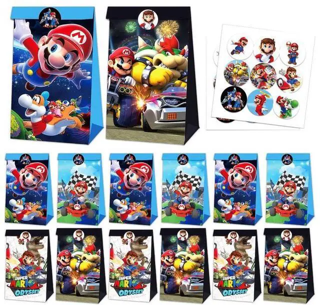 Main image of Super Mario Party Favors Super Mario Party Supplies Gift Bags Candy Bags Loot