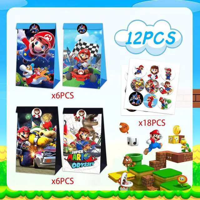 Alt view image 2 of 7 - Super Mario Party Favors Super Mario Party Supplies Gift Bags Candy Bags Loot