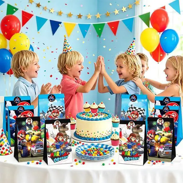 Alt view image 5 of 7 - Super Mario Party Favors Super Mario Party Supplies Gift Bags Candy Bags Loot