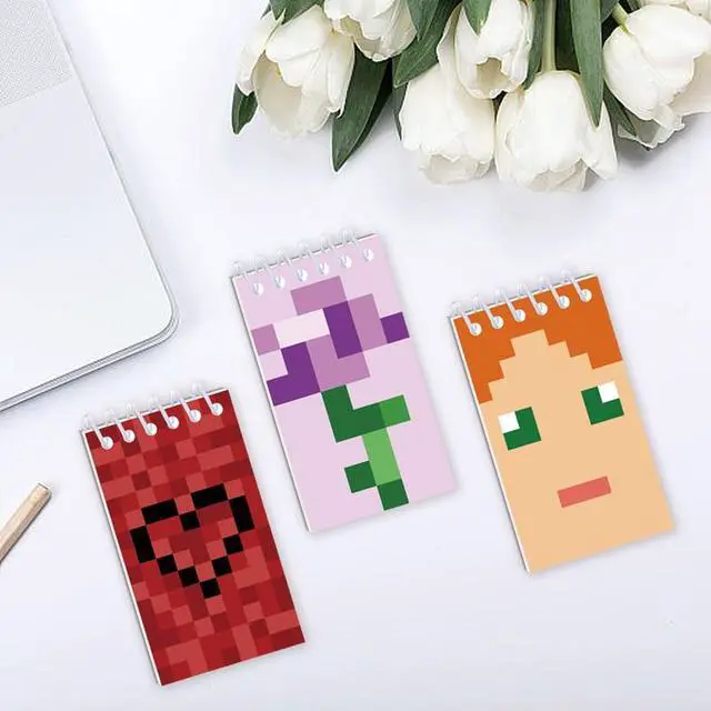 Alt view image 4 of 6 - Pixels Kids Mini Notebooks Party Bag Filler Mini Note Pad Small Pocket Notebook