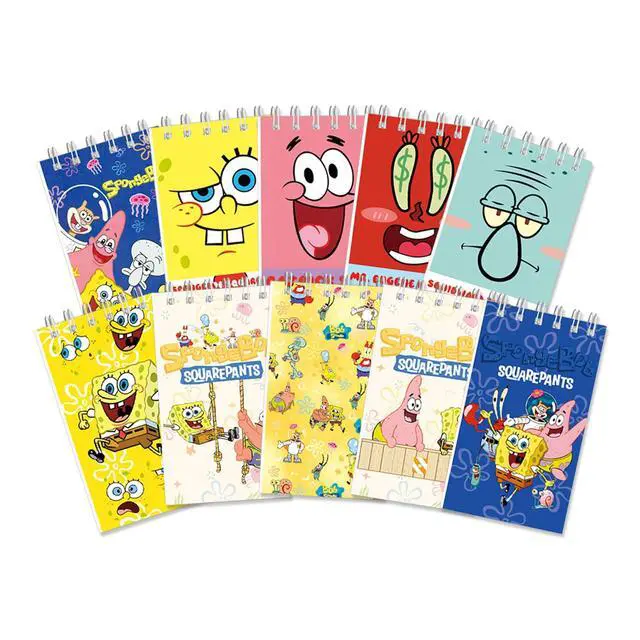 Alt view image 4 of 5 - 10 Pcs Mini SpongeBob Notebook SpongeBob Stationery Set Party Favors Treat Bags