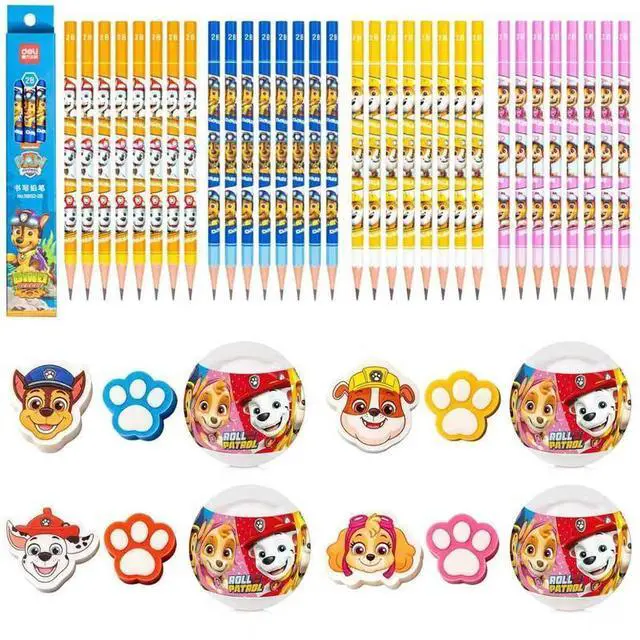 Main image of 40 PAW Patrol Kids Stationery Kit School Supplies Gift Bag Filler Pencils Eraser