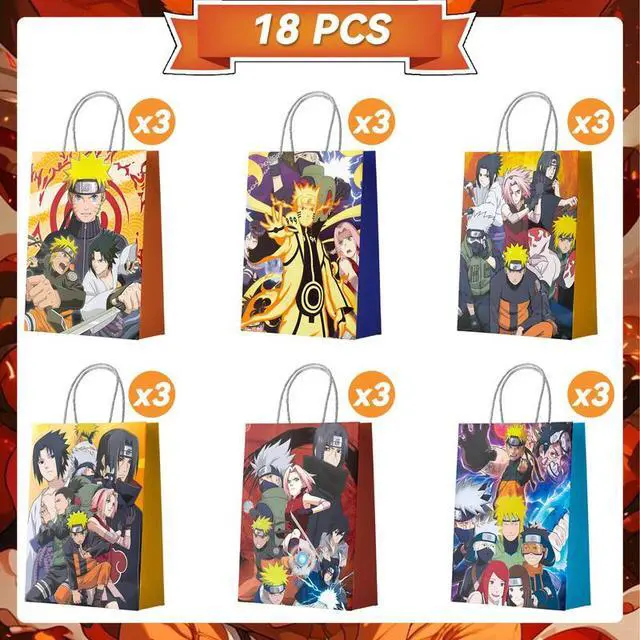 Alt view image 2 of 7 - Naruto Gift Bags,18pcs Naruto Party Favor Bags Naruto Goodie Bags Naruto Treat Bags, Naruto Party Candy Bags for Kids Naruto Birthday Decorations Supplies