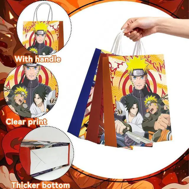 Alt view image 5 of 7 - Naruto Gift Bags,18pcs Naruto Party Favor Bags Naruto Goodie Bags Naruto Treat Bags, Naruto Party Candy Bags for Kids Naruto Birthday Decorations Supplies