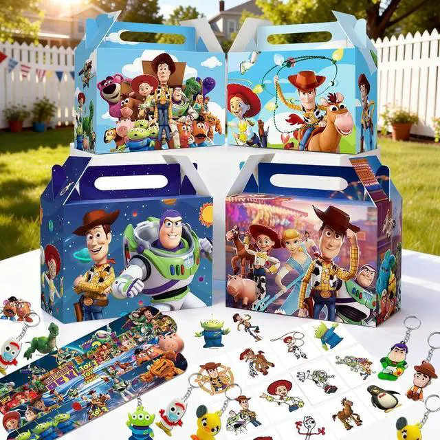 Alt view image 3 of 7 - 118pcs Toy Story Party Favors for Kids, Toy Story Birthday Party Favors Set- Toy Story Goodie Boxs Key Chains Stickers etc Toy Story Party Supplies, for Toy Story Birthday Decorations