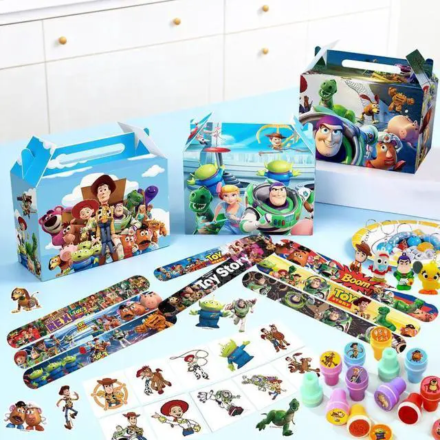 Alt view image 4 of 7 - 118pcs Toy Story Party Favors for Kids, Toy Story Birthday Party Favors Set- Toy Story Goodie Boxs Key Chains Stickers etc Toy Story Party Supplies, for Toy Story Birthday Decorations