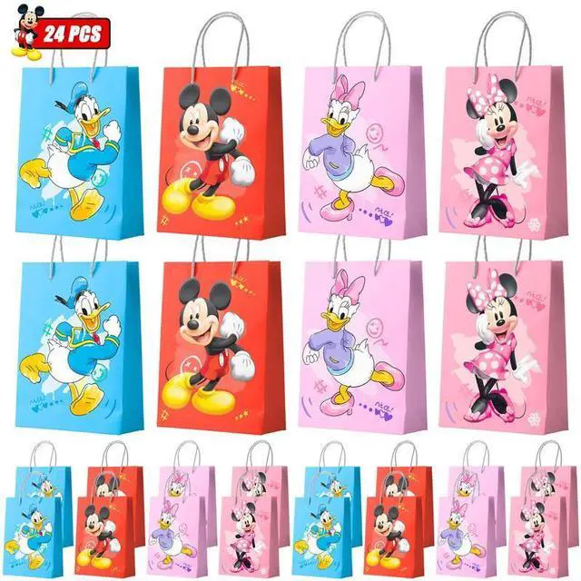 Main image of Mickey Minnie Gift Bags - 24pcs Mickey Minnie Party Bags, Mickey Minnie Gift Bags, Mickey Minnie Candy Bags for Boys/Girls Children's Mickey Minnie Theme Birthday Party Decoration Supplies