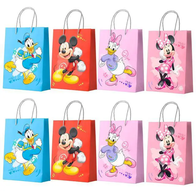 Alt view image 3 of 7 - Mickey Minnie Gift Bags - 24pcs Mickey Minnie Party Bags, Mickey Minnie Gift Bags, Mickey Minnie Candy Bags for Boys/Girls Children's Mickey Minnie Theme Birthday Party Decoration Supplies