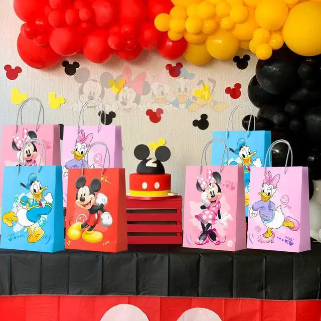Alt view image 5 of 7 - Mickey Minnie Gift Bags - 24pcs Mickey Minnie Party Bags, Mickey Minnie Gift Bags, Mickey Minnie Candy Bags for Boys/Girls Children's Mickey Minnie Theme Birthday Party Decoration Supplies