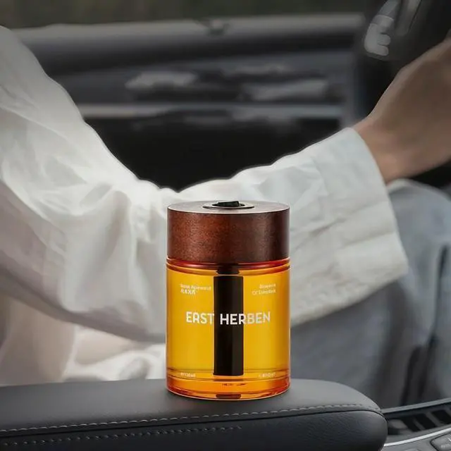 Alt view image 4 of 6 - Ebony Agarwood Car Air Freshener Aromatherapy Reed Diffuser Natural Car Interior
