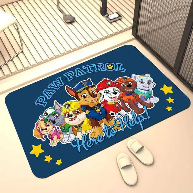 Main image of PAW Patrol Bath Mat Non Slip Shower Rug Bathroom Kids Decor Floor Foot Mat 60x90