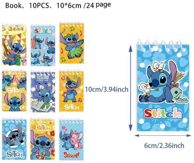 Alt view image 7 of 7 - 10 Pcs Small Stitch Notebook Notepad Diary Book Childrens Favors Girls Boys Kids
