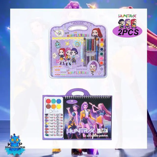 Alt view image 2 of 7 - Demon Music Hunter Drawing Coloring Kit KPOP Paint Markers Painting Gift for Kid