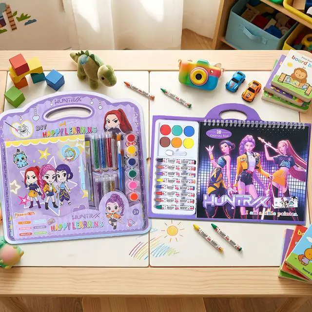 Alt view image 3 of 7 - Demon Music Hunter Drawing Coloring Kit KPOP Paint Markers Painting Gift for Kid