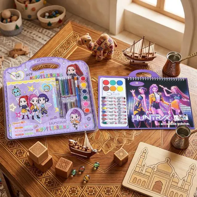 Alt view image 4 of 7 - Demon Music Hunter Drawing Coloring Kit KPOP Paint Markers Painting Gift for Kid