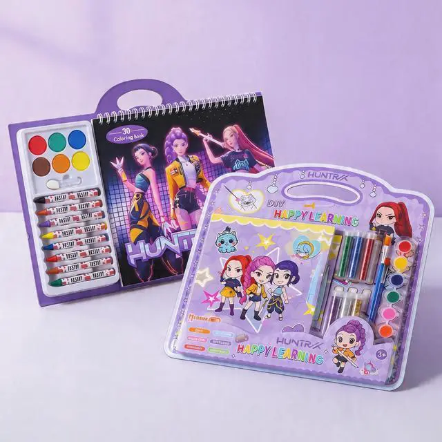 Alt view image 5 of 7 - Demon Music Hunter Drawing Coloring Kit KPOP Paint Markers Painting Gift for Kid
