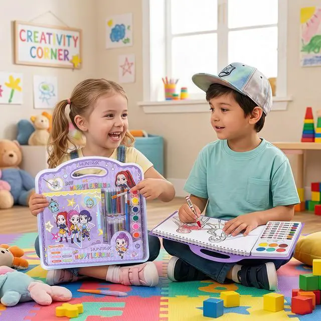 Alt view image 7 of 7 - Demon Music Hunter Drawing Coloring Kit KPOP Paint Markers Painting Gift for Kid