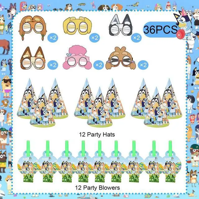 Alt view image 2 of 7 - Bluey Party Favors Party Bags Filler Bluey Party Decorations Birthday Photo Prop