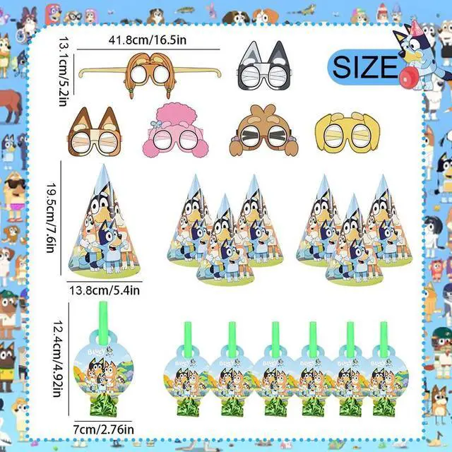 Alt view image 7 of 7 - Bluey Party Favors Party Bags Filler Bluey Party Decorations Birthday Photo Prop