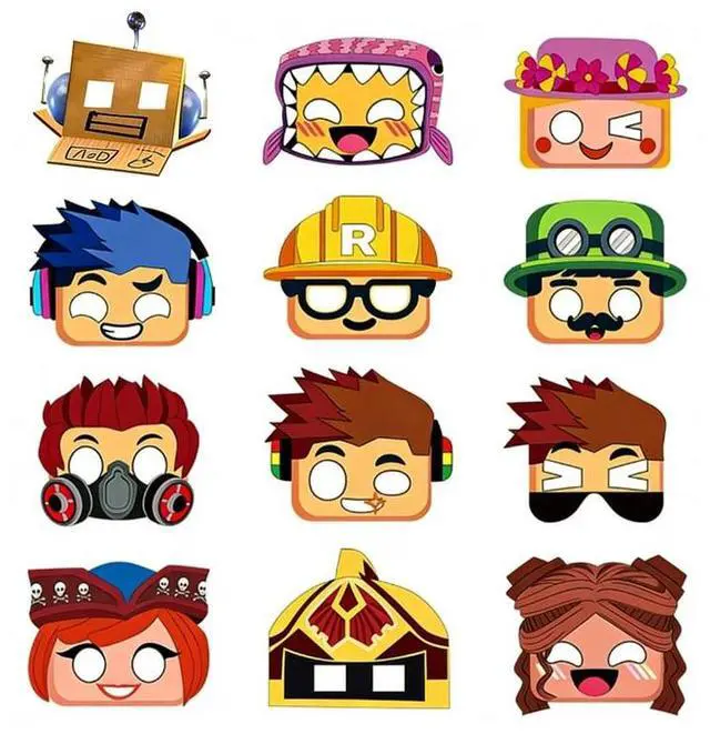 Main image of Game Paper Masks for Kids Game Birthday Party Favors Game Party Decorations