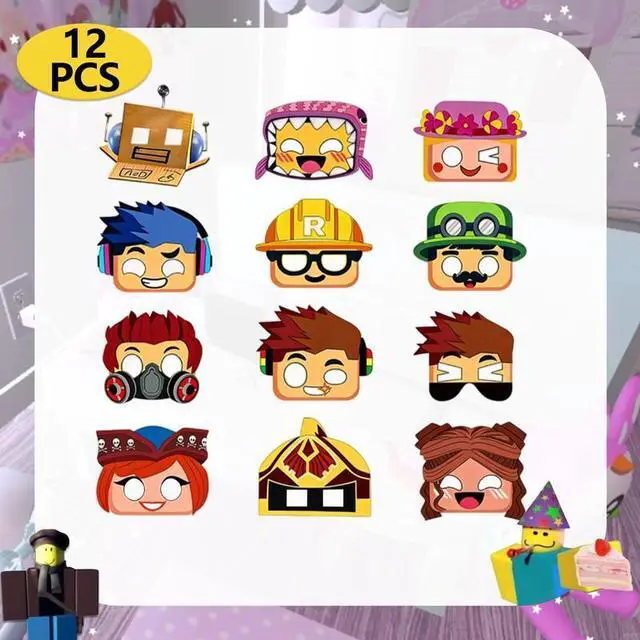 Alt view image 2 of 7 - Game Paper Masks for Kids Game Birthday Party Favors Game Party Decorations