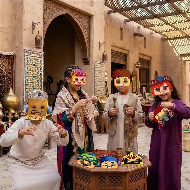 Alt view image 6 of 7 - Game Paper Masks for Kids Game Birthday Party Favors Game Party Decorations
