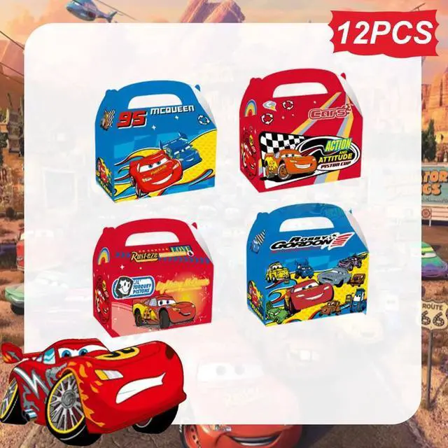 Alt view image 2 of 7 - 12 Pcs Cars Party Favor Gift Boxes Filler Cars Birthday Supplies Treat Box Candy