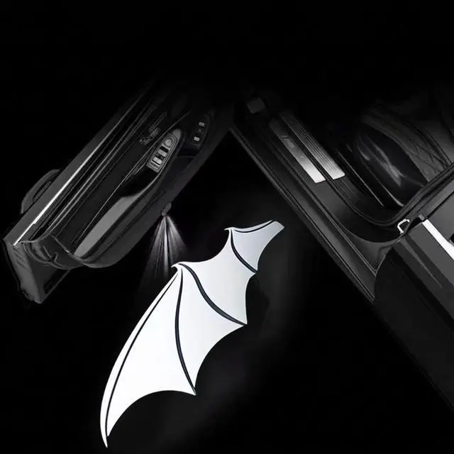 Alt view image 3 of 7 - 2 Pcs Wireless HD Laser Car Door Projector Welcome Shadow Light Bat Wings LED