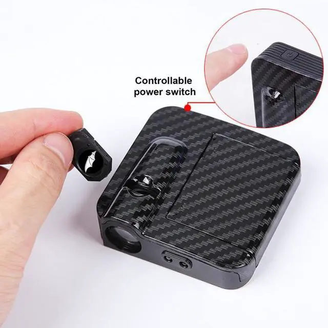 Alt view image 6 of 7 - 2 Pcs Wireless HD Laser Car Door Projector Welcome Shadow Light Bat Wings LED