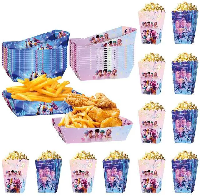 Main image of 24 Pcs Kpop Party Decoration Demon Music Hunter Movie French Fry Box Popcorn Box