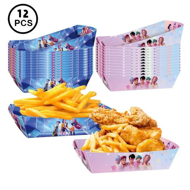 Alt view image 5 of 5 - 24 Pcs Kpop Party Decoration Demon Music Hunter Movie French Fry Box Popcorn Box